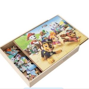 New Paw Patrol Wooden Puzzle Set - Multicolor